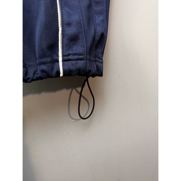 Adidas Tracks Pants Mens XL Straight Leg Lined Blue Elastic Drawstring Waist - Picture 5 of 10